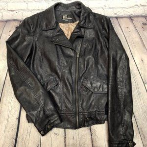 Kut from the Kloth Black Faux Leather Biker Jacket